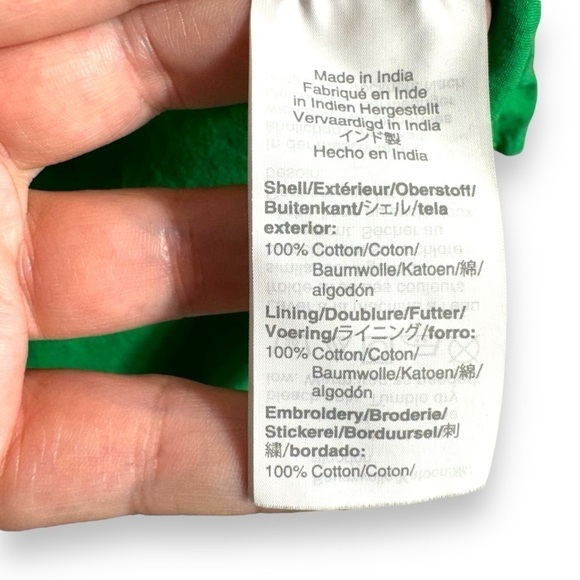 4 for $40 SALE! J Crew Mercantile Eyelet Tie-Front Dress, Apple Green, Size S - Picture 9 of 15